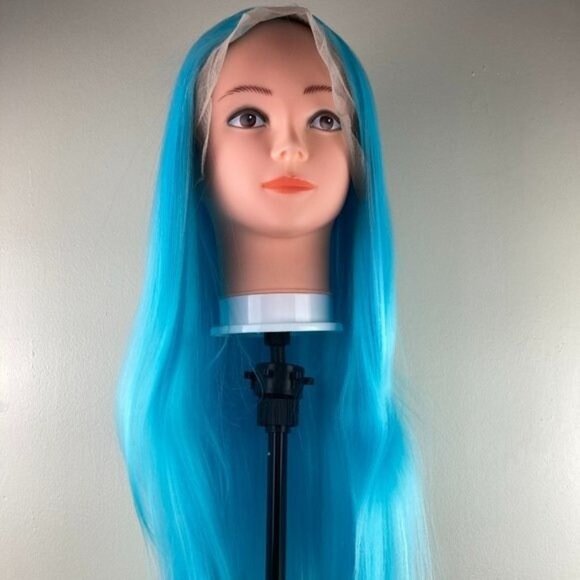 Blue Lace Wig,Baby Blue Wig - Picture 8 of 10